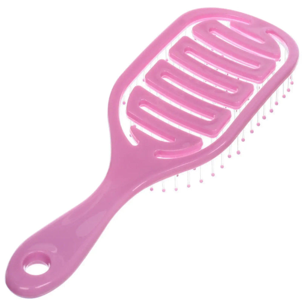 Расческа массажная продувная «МАРЦИПАН», цвет пудровый, 8*24см (пластиковая коробка)