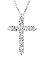 Колье-крест с бриллиантами массой 1.5ct