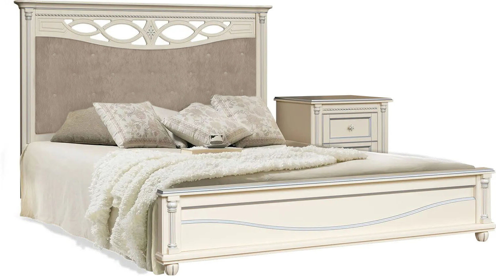 Кровать двойная «Валенсия Классик» с мягким изголовьем