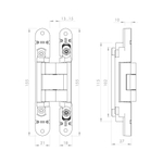 Петля скрытой установки U3D2400.VPG SC мат. хром TECH