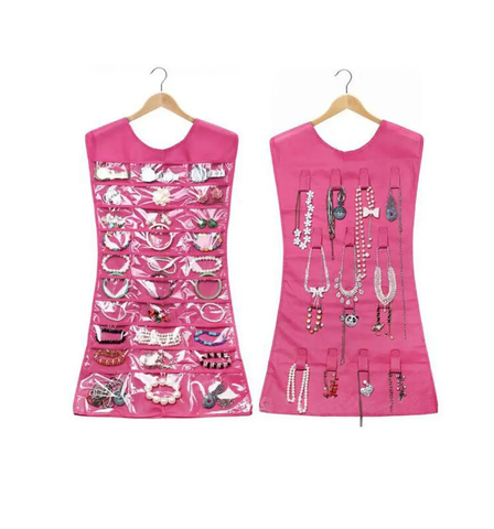 Органайзер для бижутерии в виде платья, цвет розовый