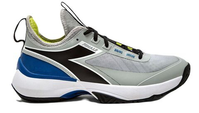 Теннисные кроссовки Diadora Finale AG - silver dd/black/deja vu - Black Silver Gray
