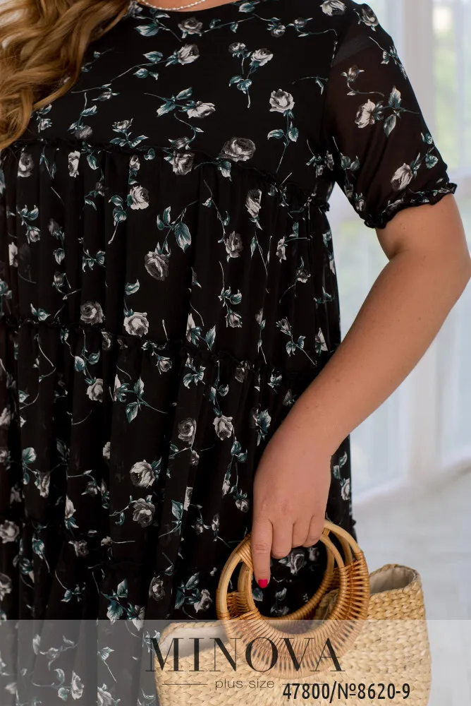 Платье 8620-9-черный Minova