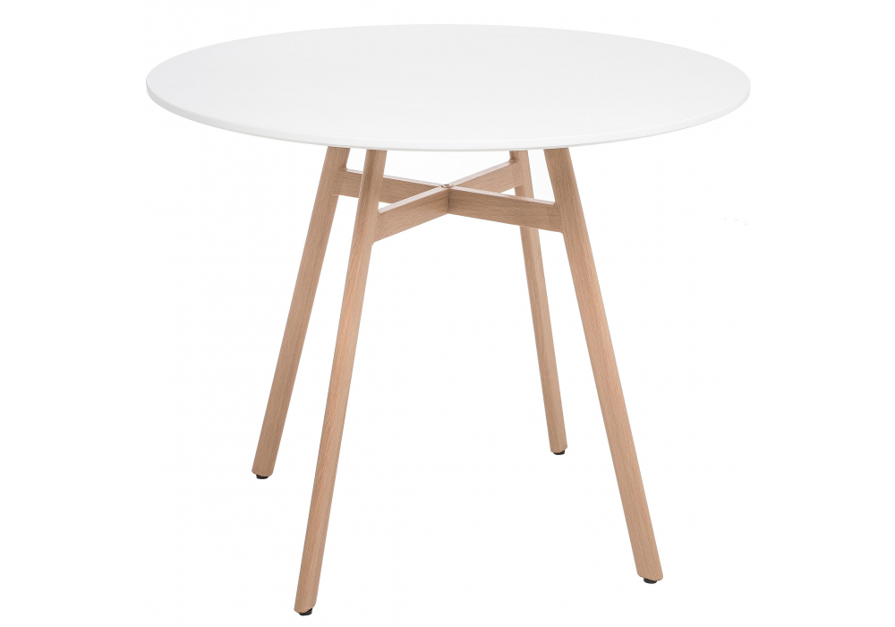 Обеденная группа Woodville Гуанора 90 white, wood