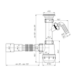 Сифон 1 1/2*40 Ani Грот с носиком, с гофрой 40*40х50 А1015 АНИ пласт