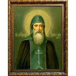 Онисим Печерский, преподобный затворник. Икона на холсте.