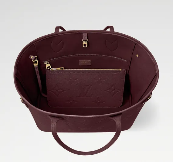 Сумка Louis Vuitton Neverfull MM Бордовый