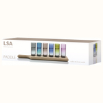 Набор стопок на деревянной подставке paddle, 40 см, разноцветный, 6 шт.