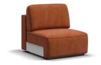 Кинг Модуль спальное место Велюр Алькантара оранж