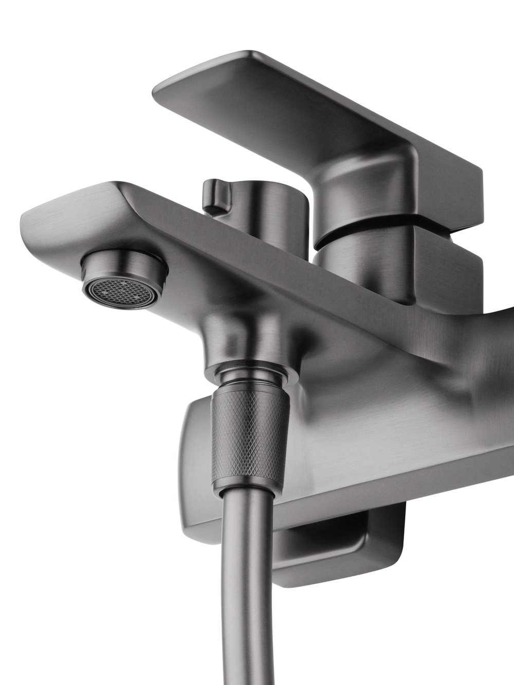 Смеситель для ванны с душем WONZON & WOGHAND EDGE, Темный графит (WW-88639003A-BGM)