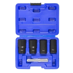 Набор головок-экстракторов для поврежденных болтов/гаек 5пр. 1/2''(17,19,21,22мм), в кейсе Forsage F-906U2
