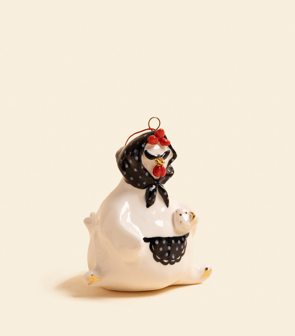 Ёлочная игрушка – Курица в платке | Александра Маврина