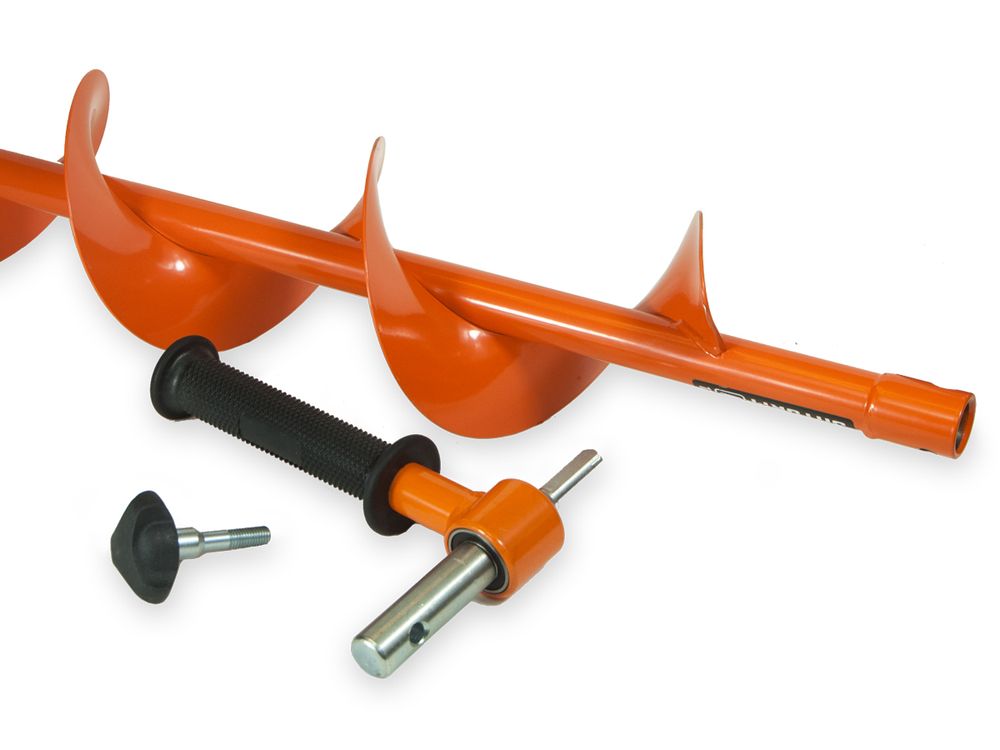 Шнек под мотобур MOTOSHTORM 130 мм (правое вращение) с переходником на шуруповерт