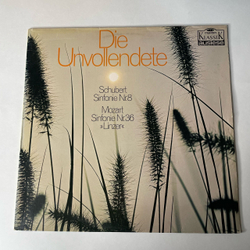 Винтажная виниловая пластинка LP Schubert Шуберт, Mozart Моцарт Die Unvollendete (Германия 1980)