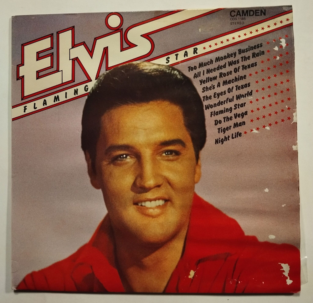 Винтажная виниловая пластинка LP Elvis Presley Flaming Star (UK 1980)