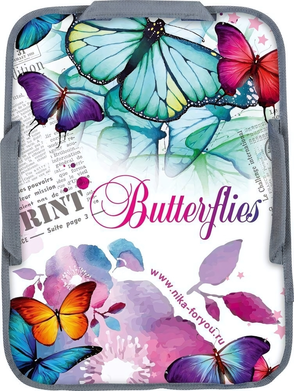 Ледянка мягкая прямоугольная 400*540мм "Бабочка"