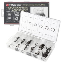 Стопорные кольца внешние, 100пр. Forsage F-815