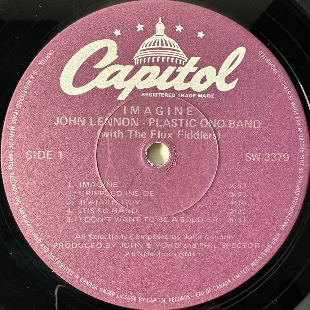 John Lennon ‎– Imagine (Канада)