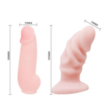 Страпон Jessica с двумя фаллическими насадками - 10 и 10,5 см. (Цвет: телесный с черным)