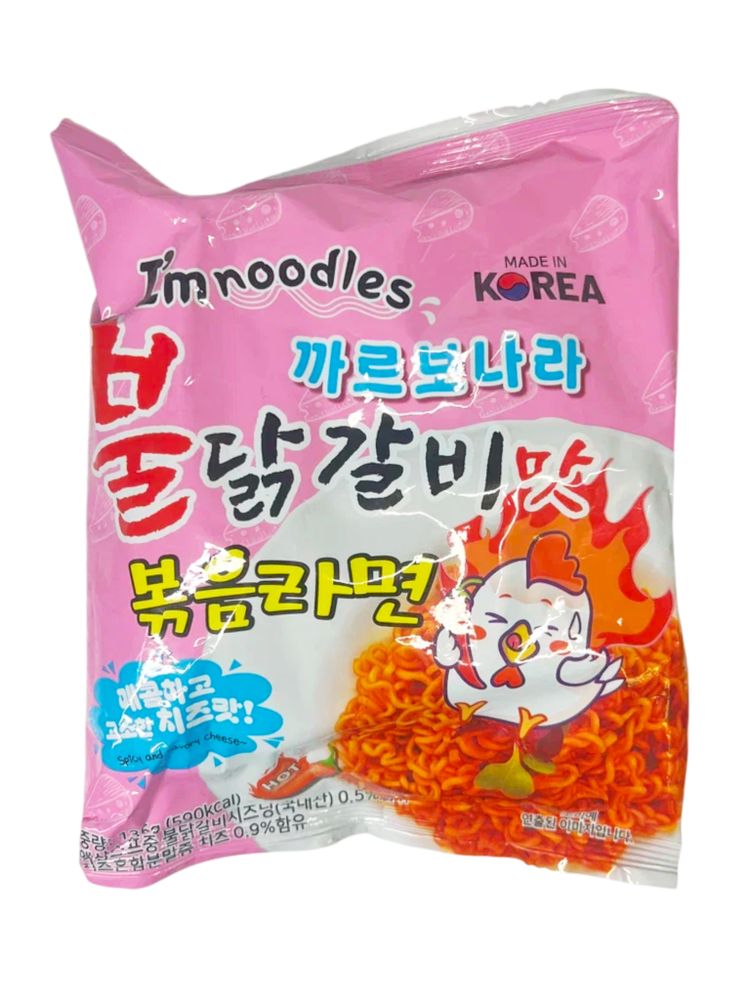 Лапша корейская I&#39;m Noodles Buldak Carbonara Ramen 135 г x 5 шт