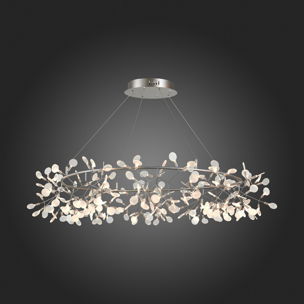 SL379.103.216 Люстра подвесная ST-Luce Серебристый/Белый LED 216*0,5W 3500K RAFINA