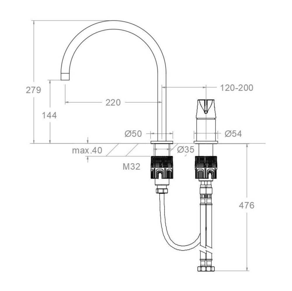 Смеситель для раковины однорычажный на 2 отверстия ADAGIO 914702NM черный