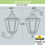 Уличный настенный светильник Fumagalli NOEMI E35.132.000.AXH27