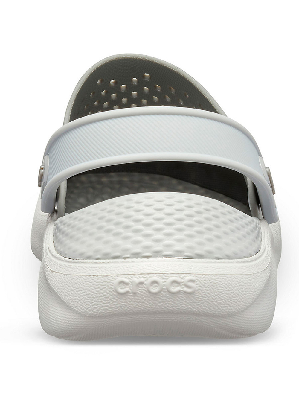 Сабо Crocs мягкие с перфорацией, серые, 38