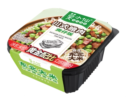 Рис саморазогревающийся с беконом и фасолью в Сычуанском стиле