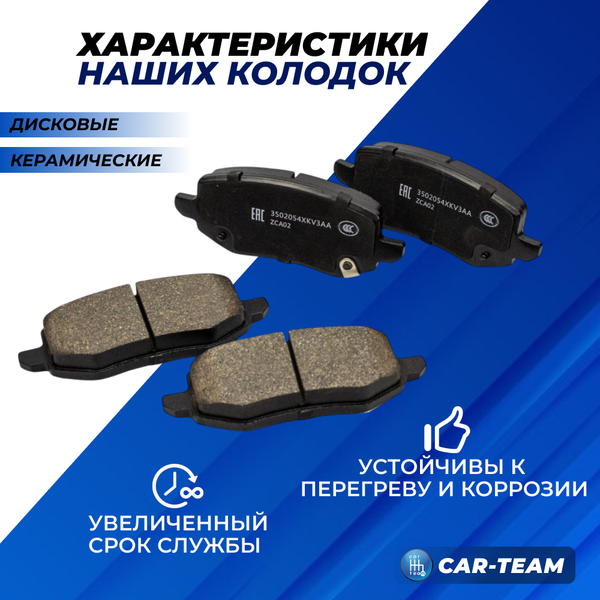 Колодки тормозные задние (керамические) Haval H9, Tank 300, 500, Great Wall Poer (арт. ZCP-1147)