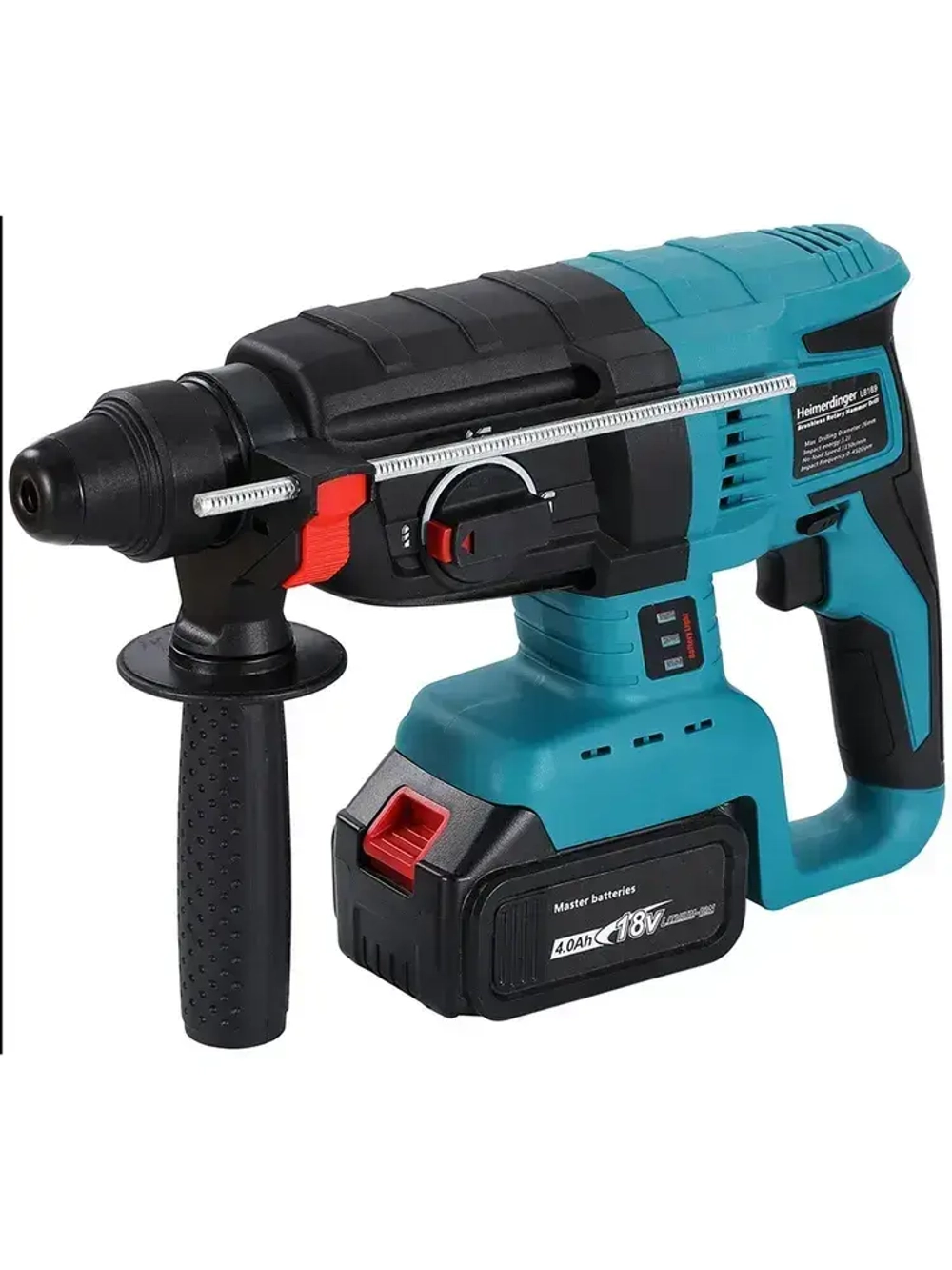 Бесщеточный перфоратор Heimerdinger, 800 Вт, 3.2 Дж, 3 режима, патрон SDS+, LB169, без батареи,4 сверла