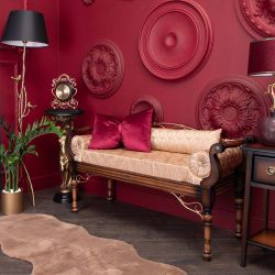 Банкетка Флоренция Премиум Орех(Д) Каледония Даймонд Мокка Амбер