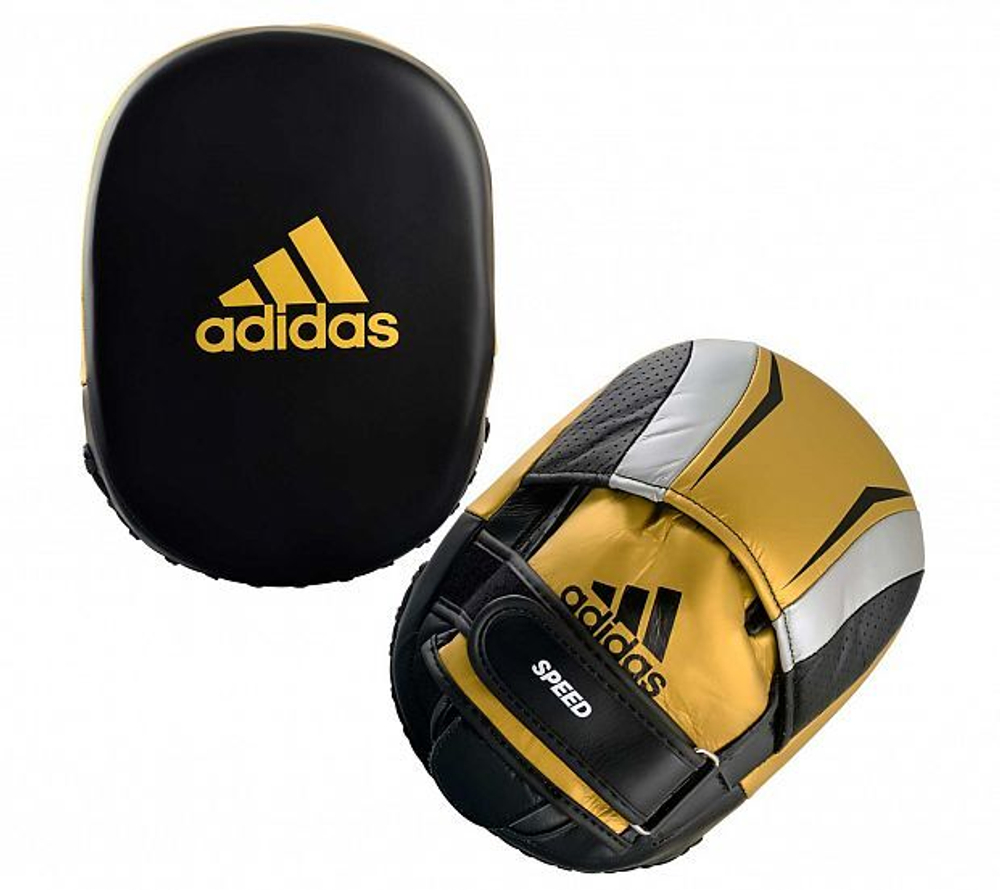 Лапы Speed 550 Micro Air Focus Mitt черно-золото-серебристые adiSP550FM