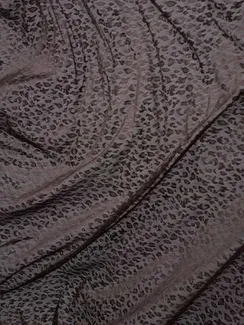 Ткань сетка эластичная, дизайн леопард, глянец, Турция, шоколад