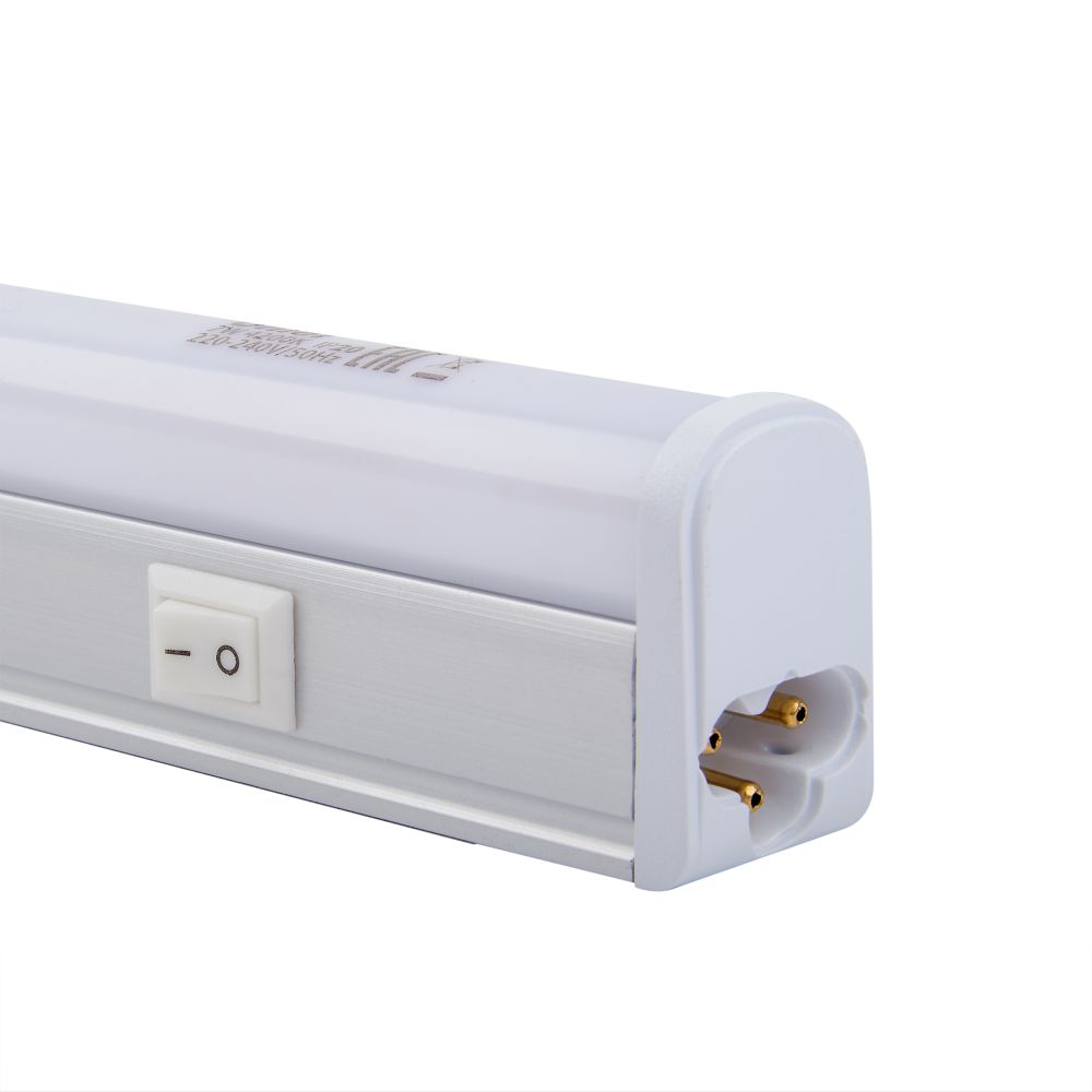 ULI-L02-14W-4200K-SL Линейный светильник LED аналог Т5. 1100Lm. 4200К. выключатель на корпусе. Цвет корпуса серебристый