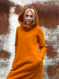 Платье Assassin /горчица / начес