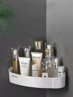 Полка для ванной угловая навесная настенная