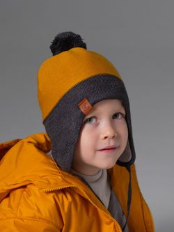 Шапка зимняя вязаная (Темная горчица) КОДИ