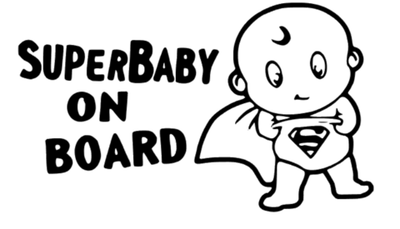 Универсальная Наклейка - СуперМалыш в Машине