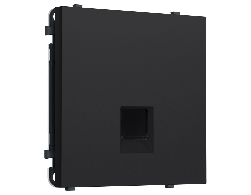 MS992005 Комплект механизма компьютерной розетки SIGMA Черный Мягкое касание RJ-45 экранированной с/ш QUANT PRO (SP9920, PR185)