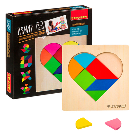 Развивающие игры из дерева Bondibon Головоломка «ЛЯМУР»