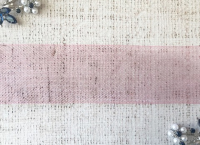 Лента регилин, сетка, ш. 4 см, розовый