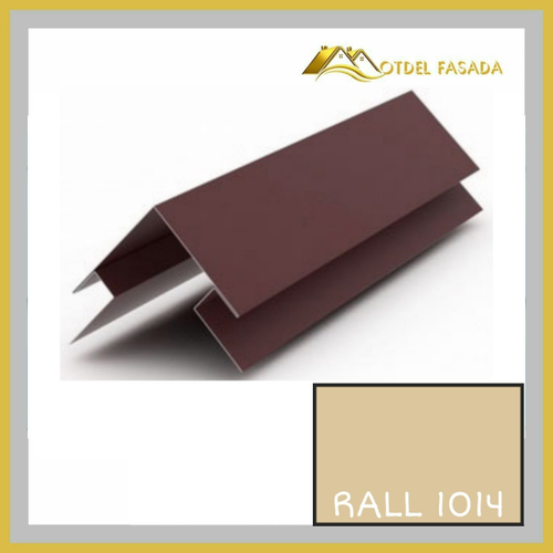 Угол наружный сложный 75мм RALL 1014-Слоновая кость 0,45мм 2м