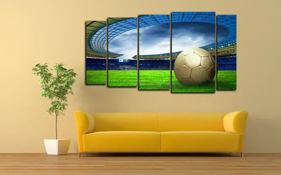 Модульная картина " Футбольный стадион "