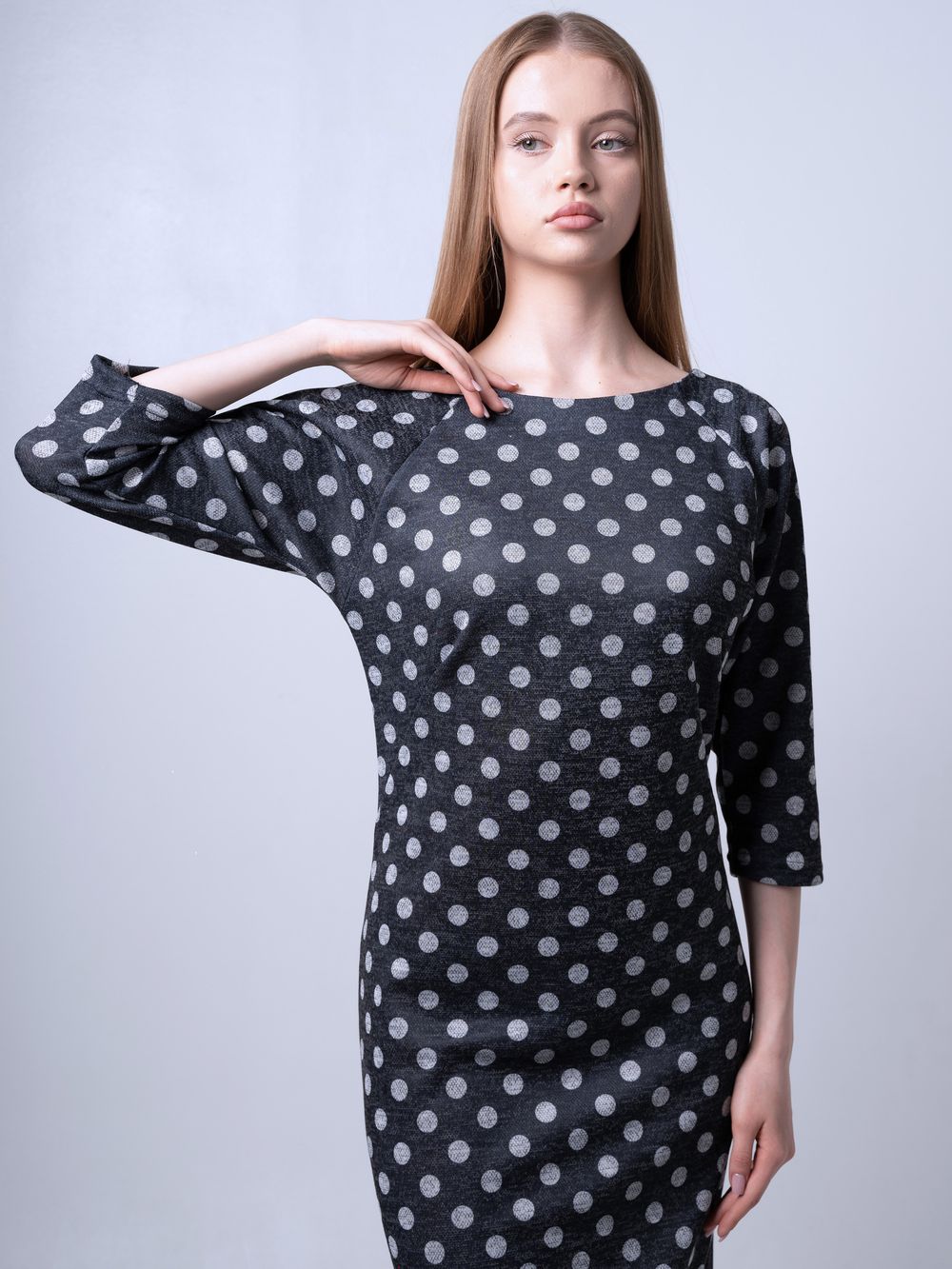 С-323 Платье трикотажное офисное