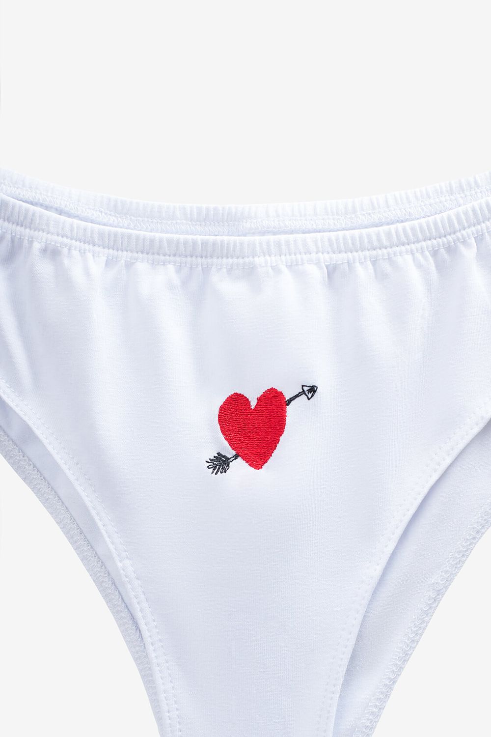 Хлопковые трусики «Heart» Белые