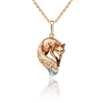 Подвеска «Лиса» из красного золота c эмалью Артикул: 03-2965-00-000-1110-25