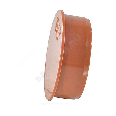 Заглушка НПВХ коричневая Дн 200 б/нап KGM Ostendorf 223620