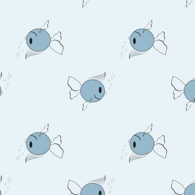 Иллюстрация веселой рыбы