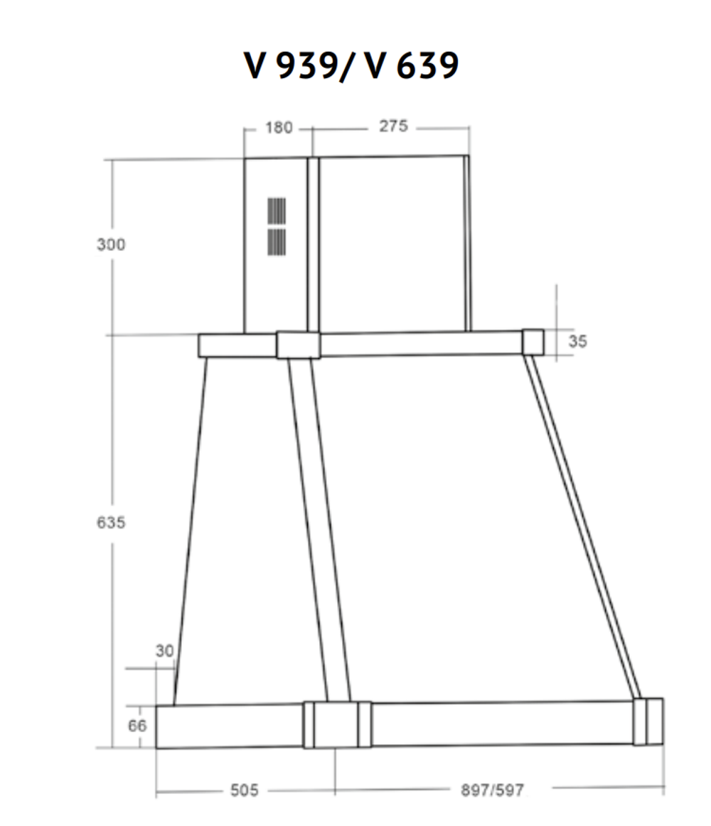 Вытяжка Kuppersberg V 939 ANT Silver